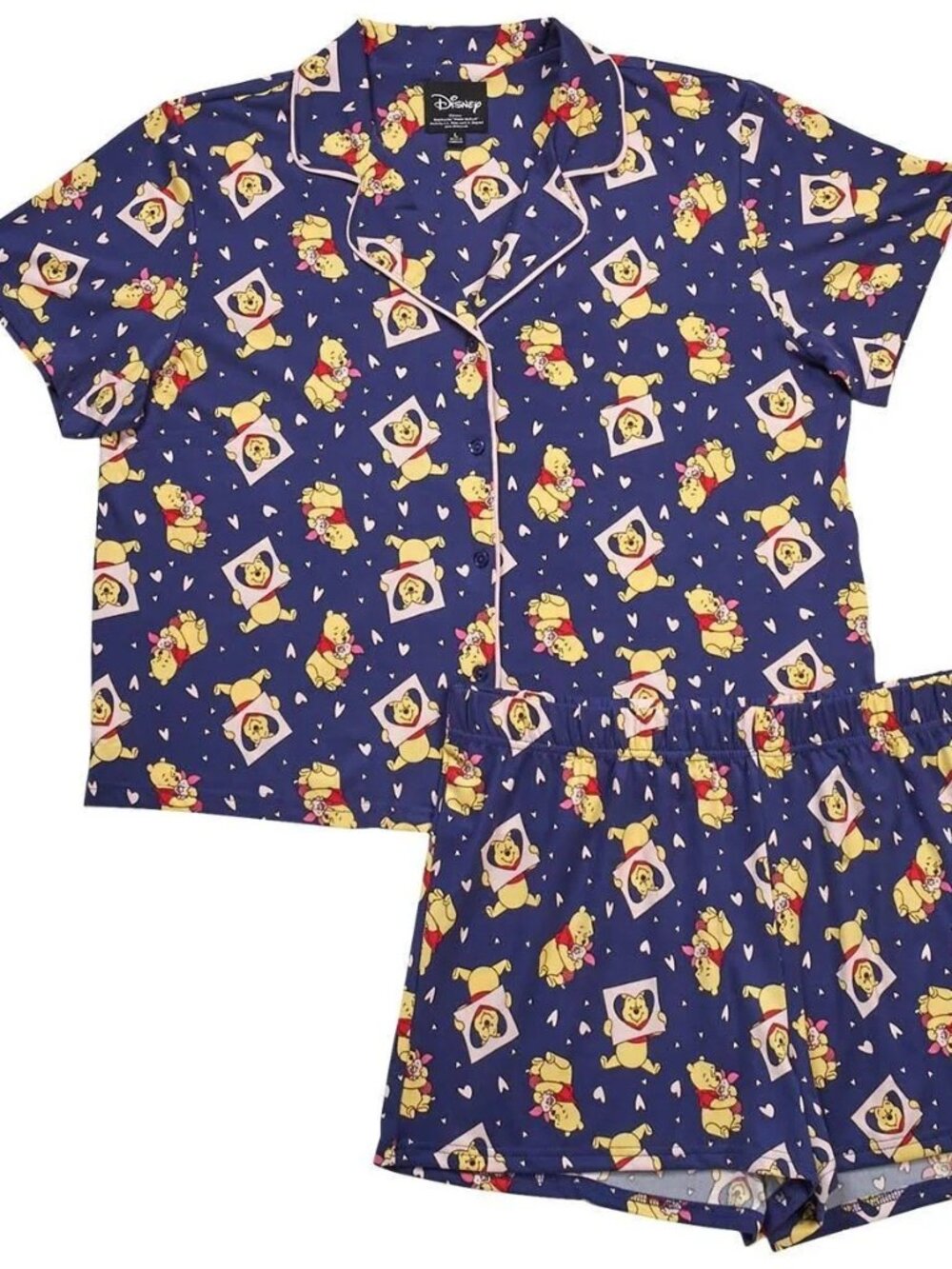 Disney Winnie The Pooh Pajama Set with Shorts "NWT"